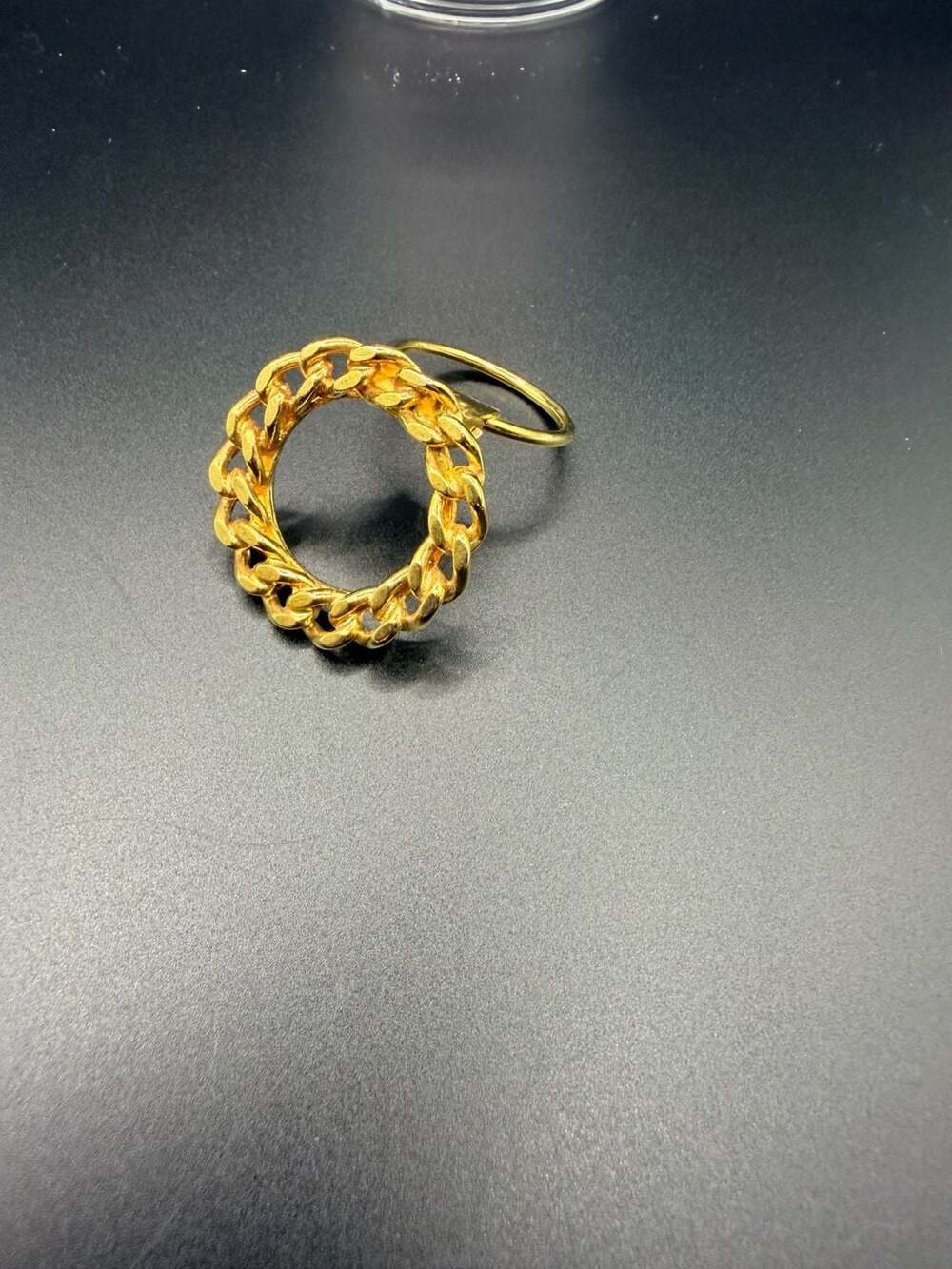 Vintage Tara W. Germany Gold Tone Chain Link Scarf Ring Clip
